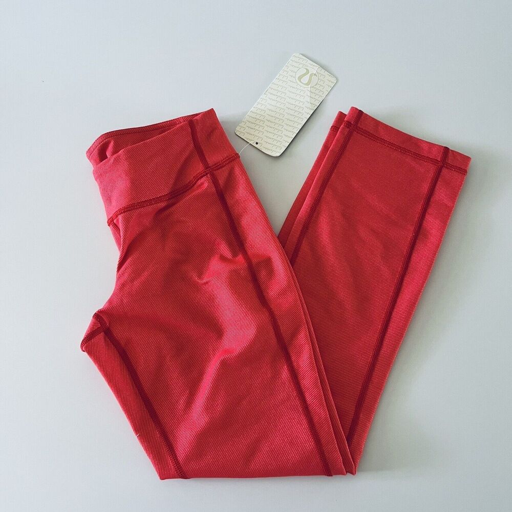 LULULEMON ATHLETICA Love Red Lululemon P.Y.B Pant Denim Leggings - US 4